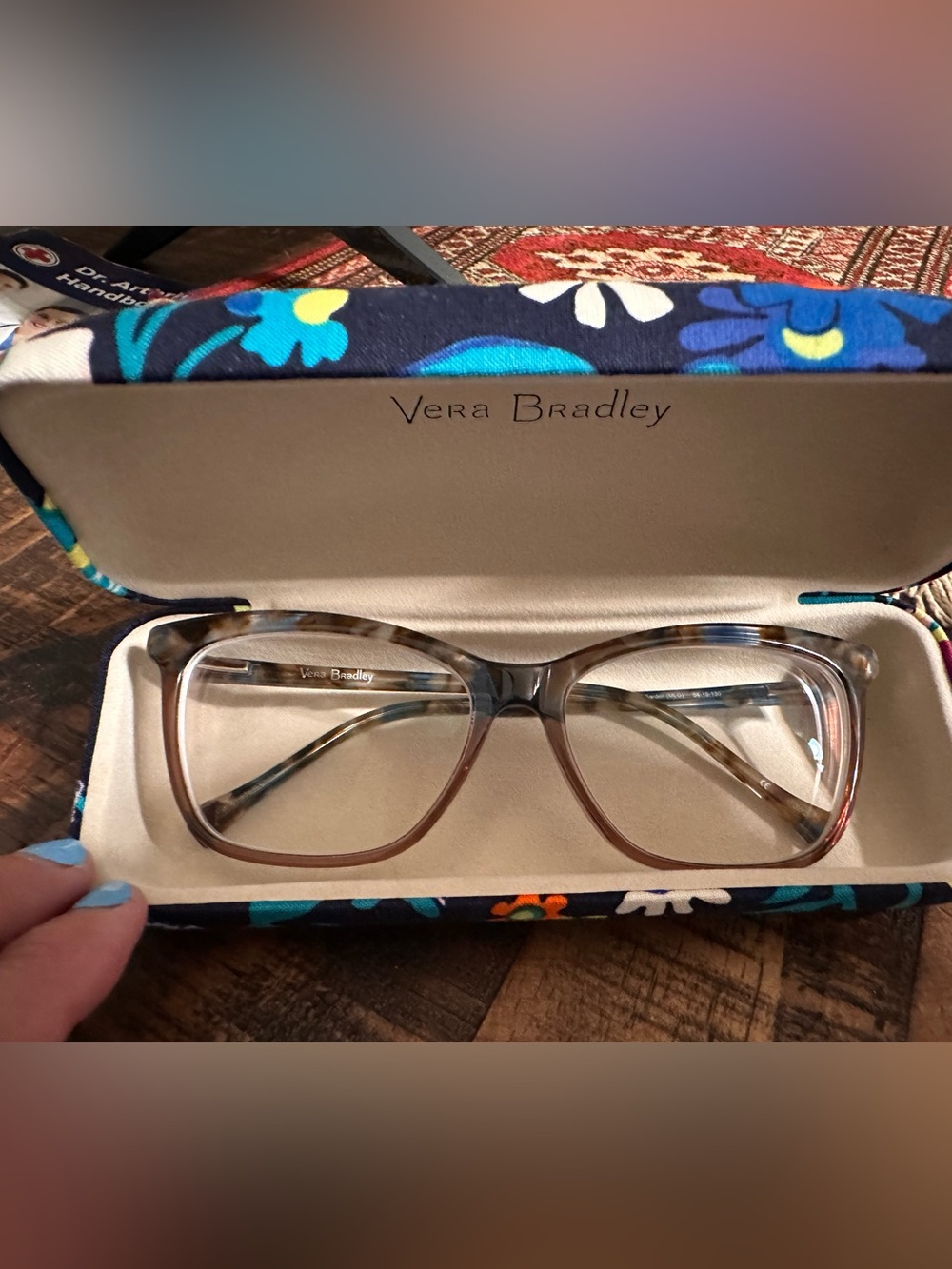 Vera Bradley Natalyn moonlight garden  Eyeglasses with matching case